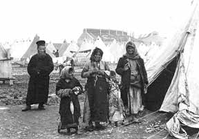 Priest and some Armenian refugees