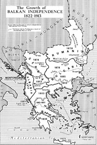 The Balkan States that Broke Away (1822-1913)