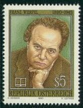 Franz Werfel honored on an Austrian stamp